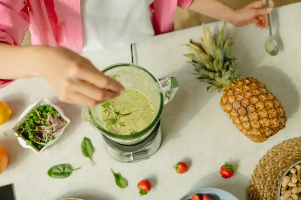foto van een blender zonder plastic en bpa